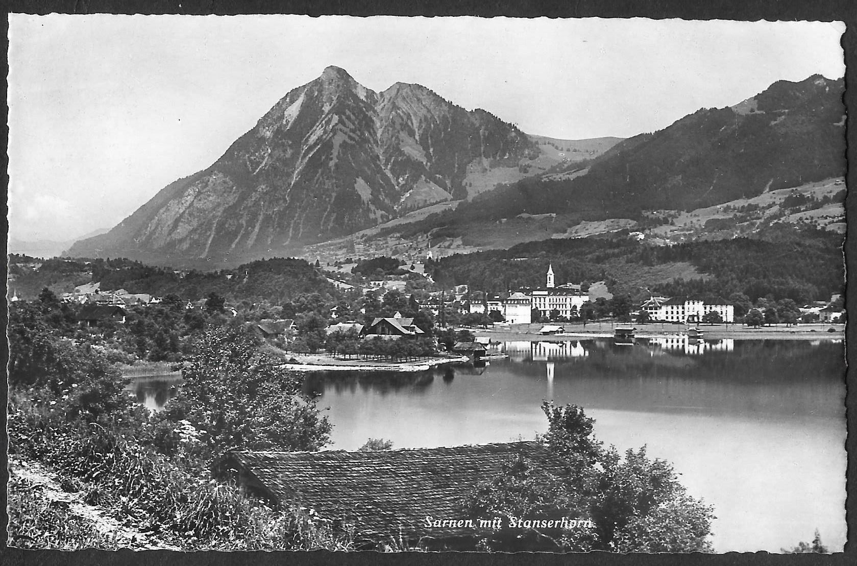 Ansichtskarten: Sarnen mit Stanserhorn – Gebraucht aus Olten von clotaldi