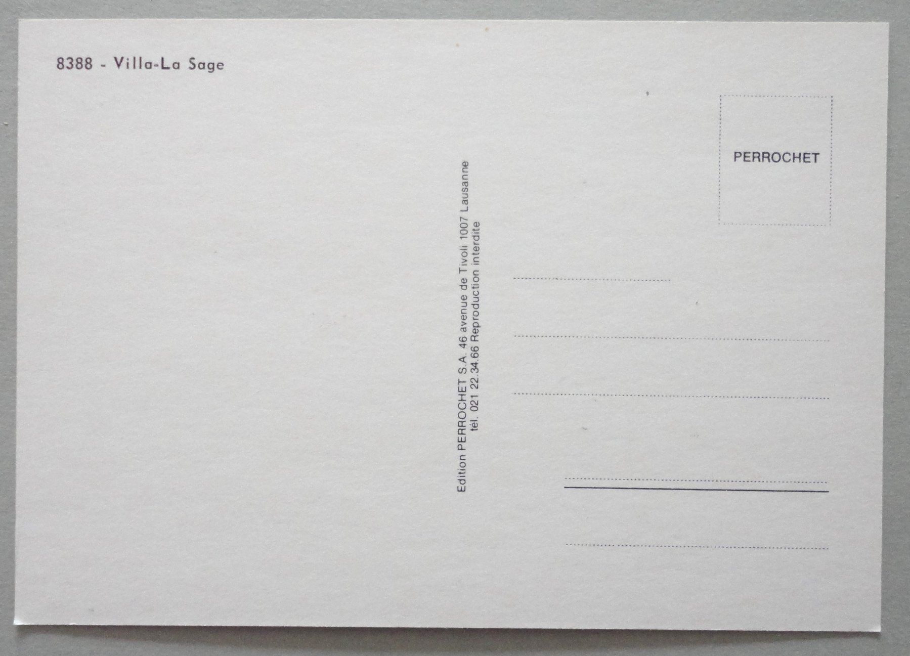 Cartoline postali: Villa - La Sage – Usato da Fétigny venduto da Billy2miny 1