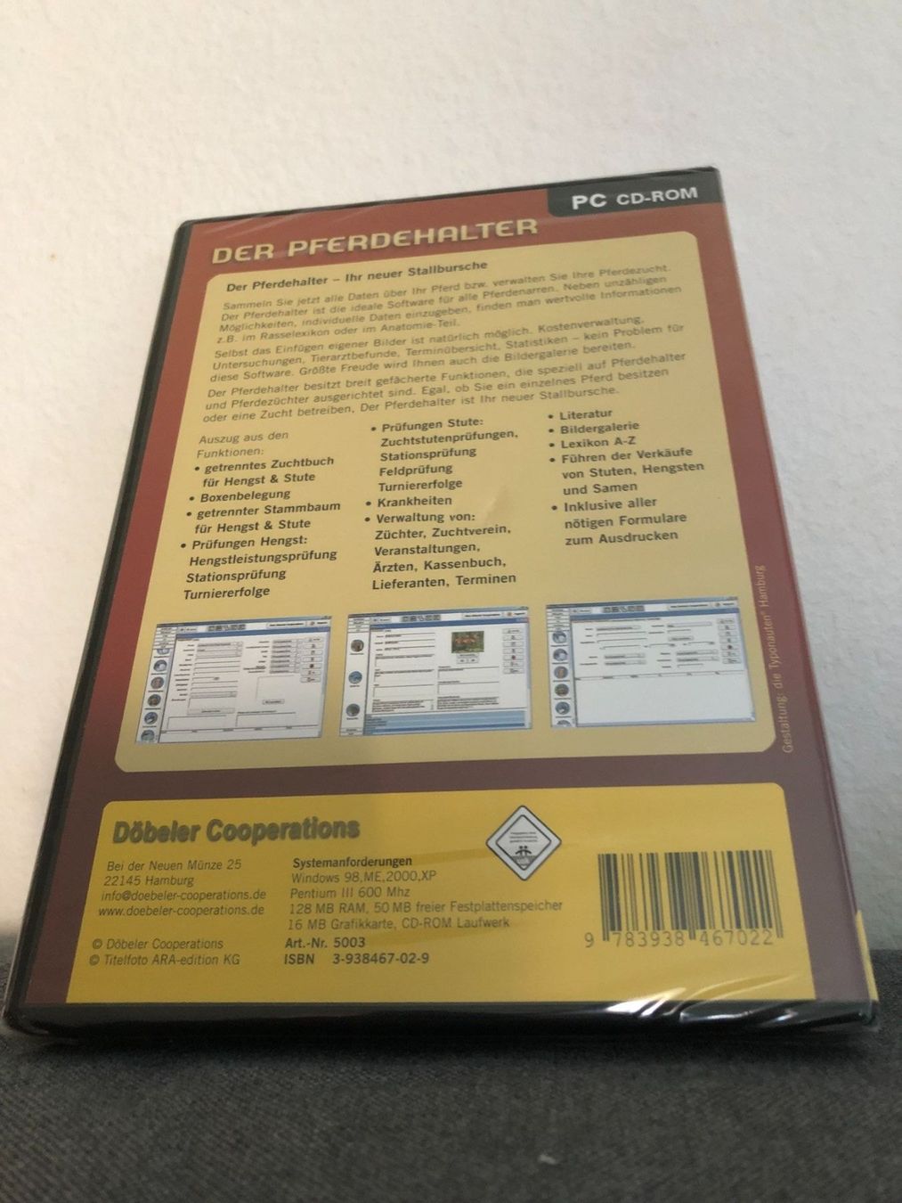 CD & DVD-Rohlinge: Der Pferdehalter - PC CD-ROM - originalverpackt – Neu und originalverpackt aus Niederhasli von thozam 1