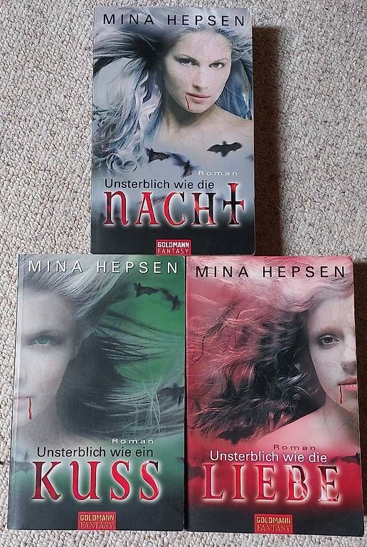 Bücher: 3 Bände Unsterblich von Mina Hepsen – Gebraucht aus Illnau von Buechermaus