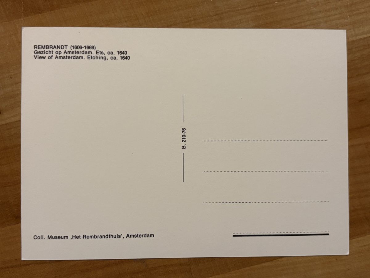 Ansichtskarten: AK mit Kunst von Rembrandt – Gebraucht aus Rümlang von Kartenpost1 1