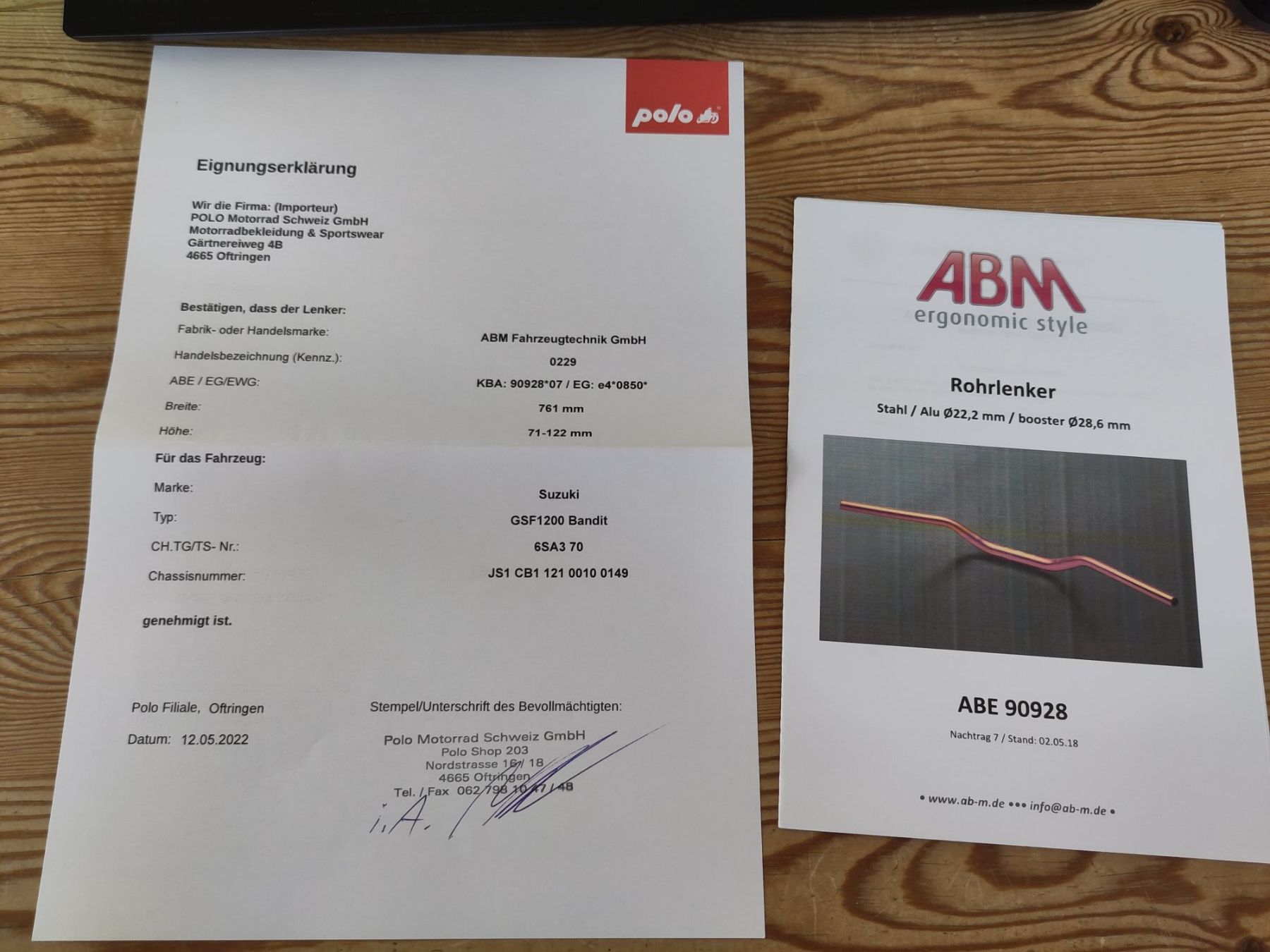 Tutti i ricambio per moto: ABM 0229 Lenker Alu Silber Neu – Nuovo e nell'imballaggio originale da Lenzburg venduto da Zilti87 3