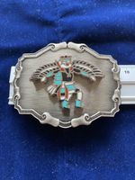Vintage Gürtelschnalle Western Eagle Dancer Adlertänzer