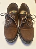 Herbstliche Trachtenschuhe, braunes Wildleder, Grösse 42