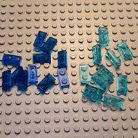 Lego 22x Platten trans.blau (3023)