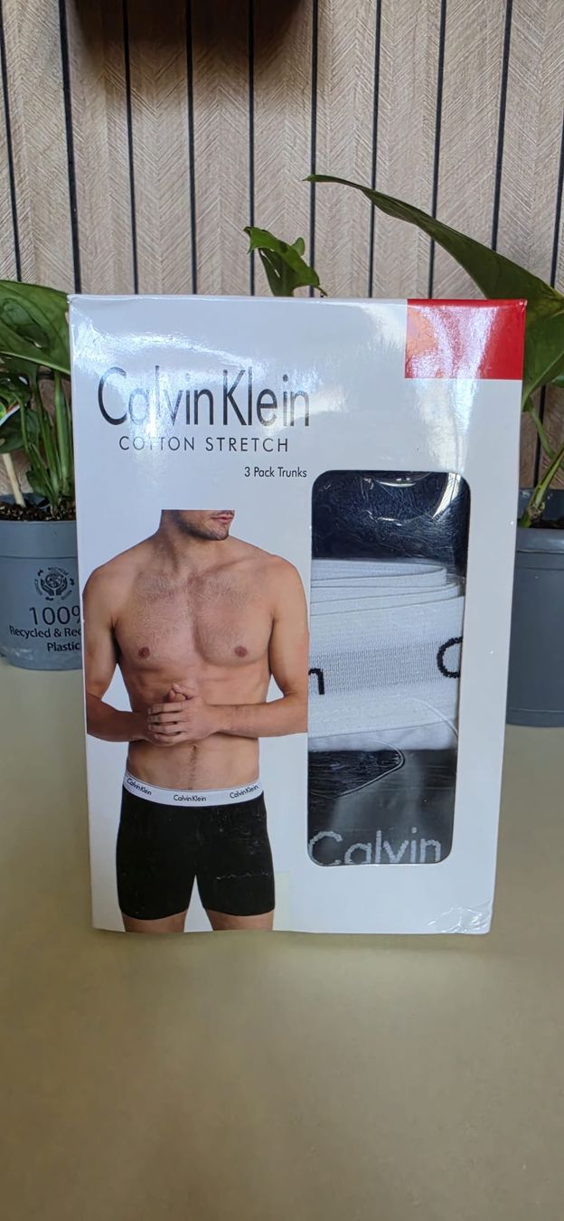 Calvin Klein Biancheria intima: Calvin Klein 3er Pack Trunks Cotton Stretch Grösse L neu – Nuovo e nell'imballaggio originale da Nürensdorf venduto da mob_v52r