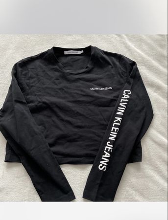 Calvin Klein Jeans, Damen Longsleeve, Schwarz, Grösse S