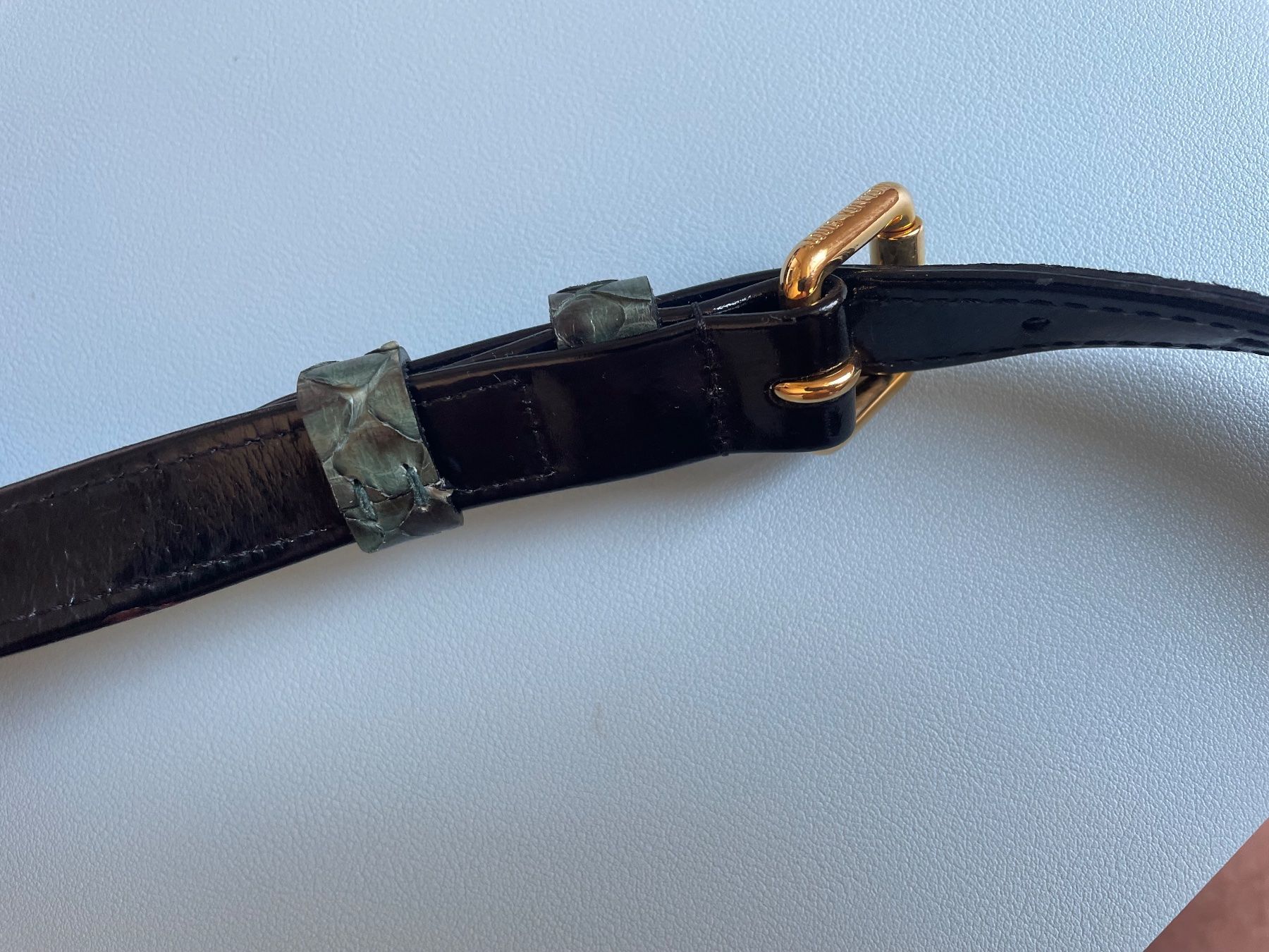 Louis Vuitton Altro in  Abbigliamento & Accessori: Louis Vuitton shoulder strap in python and black leather – Usato da Baden venduto da ale_9jr2 1