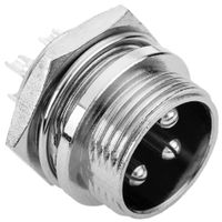 3-pin Metall Stecker Chassis-Stecker, GX16, 5 Stk, Fabrikneu
