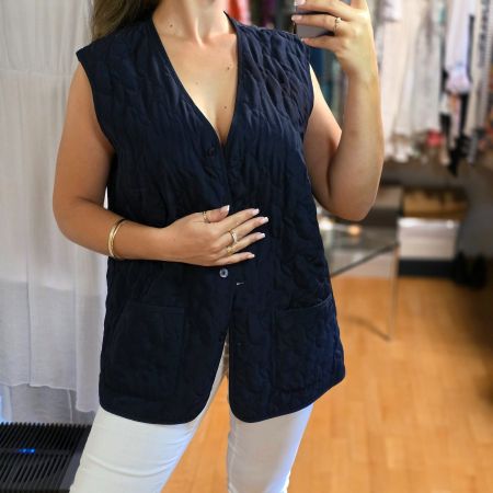 🧥 Sommermann Weste 46 – leicht & elegant in Dunkelblau