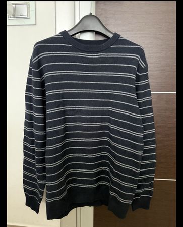 Maglione Manor Man a righe blu e bianche taglia S usato