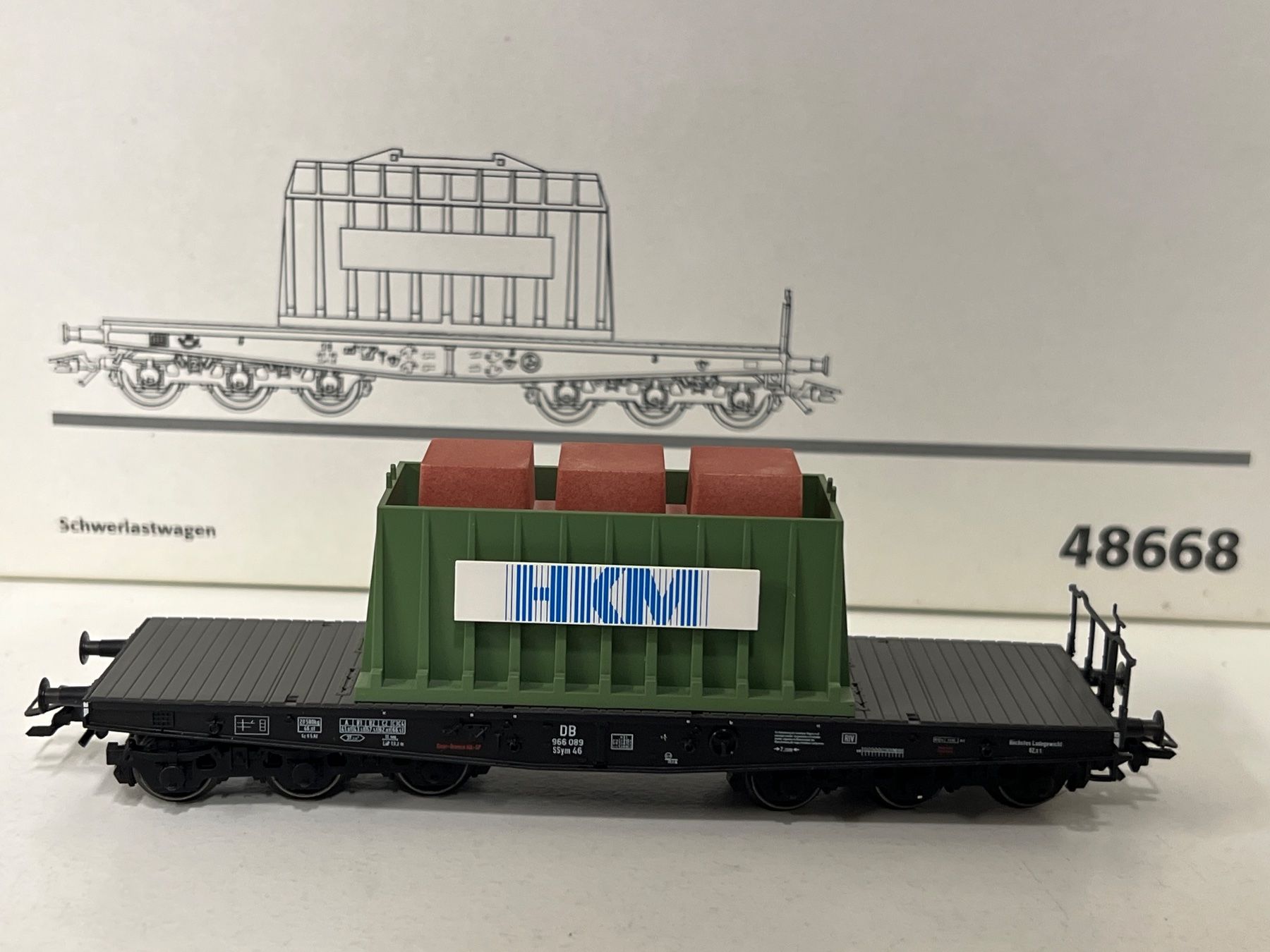 Märklin Modellini di ferrovie: Märklin 48668 Schwerlastwagen H0 AC – Usato da Neuenhof venduto da ludovicco 1