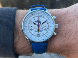 Chronograph Su-27 Air Force blaues Lederband gebraucht