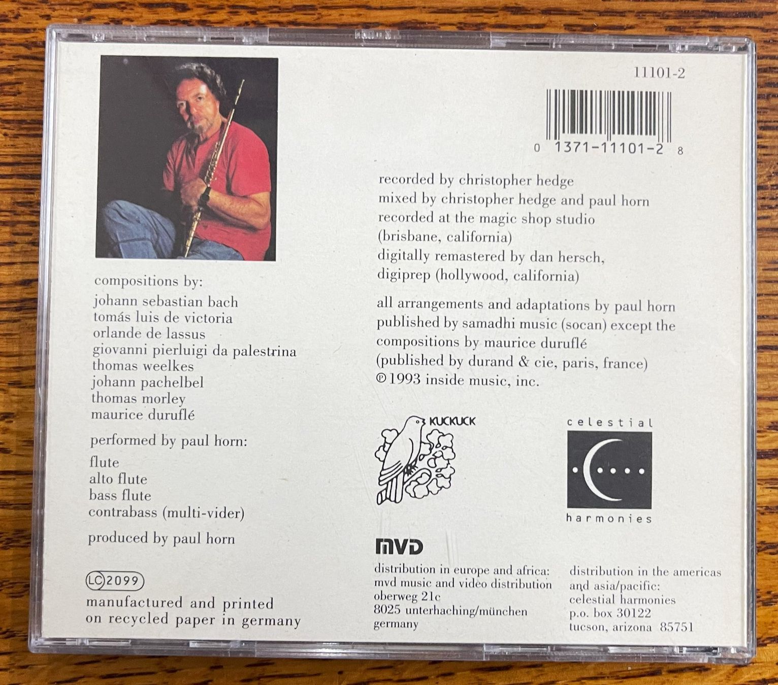 CD: Paul Horn Music - CD – Usato da Oftringen venduto da Vucki 1