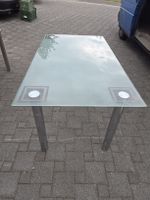Glasteisch rechteckig Metallbeine 160x90cm guter Zustand