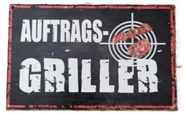Auftrags - Griller - Holzschild  (neu/OVP)