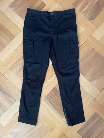 Pantalon cargo noir ATM, taille 34