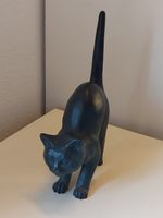 Schwarze Katze Skulptur- tolle, schwere und schöne Katze