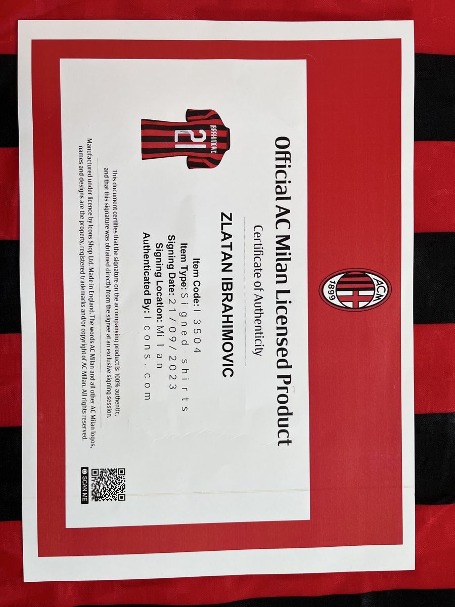 Autografi: AC-Milan shirt, Ibrahimovic - handsigned - COA – Nuovo (secondo la descrizione) da Willisau venduto da Diskoferi 7