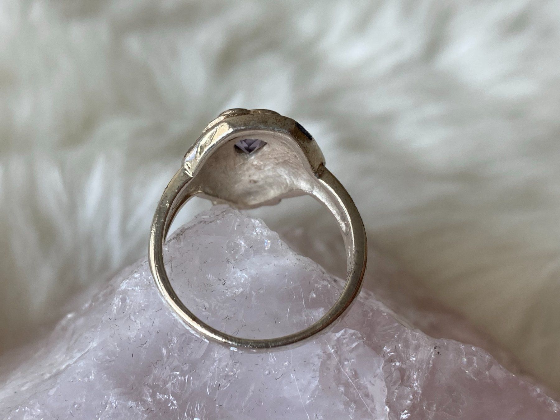 Anelli: Ring Silber 925 mit lila Stein Herz – Usato da Istighofen venduto da Ringparadies 2