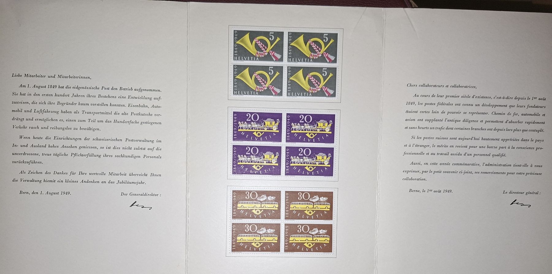 Alle Briefmarken: Altes PTT Heft 1949 – Gebraucht aus Balgach von SIMEON27
