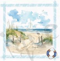 Serviette sailing along the coast (1700) 2Stk.