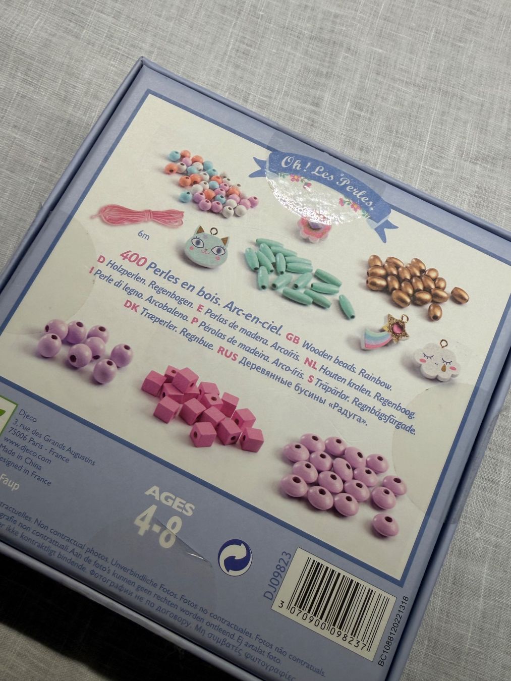 Perle (finte): DJECO Holzperlen 2 Sets grün - rosa – Nuovo (secondo la descrizione) da Brütten venduto da Rod816 6