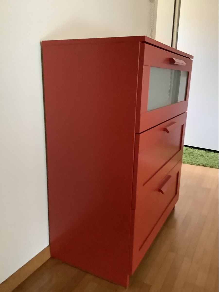 Ikea Commodes: Kommode rot 3 Schubladen guter Zustand – D'occasion à Baar par Gonza 1