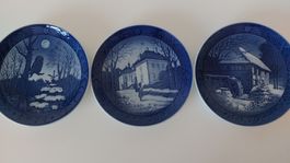 3x Royal Copenhagen Weihnachtsteller 1974-1976