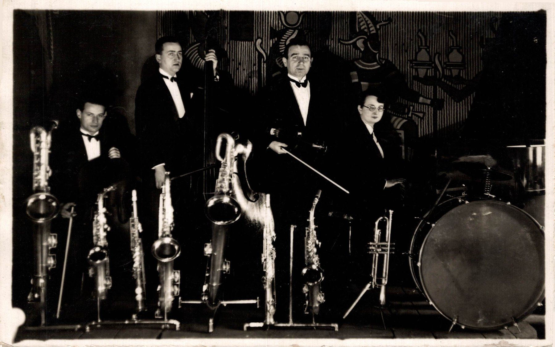 Ansichtskarten: Jazzband mit Saxophonen – Gebraucht aus Bronschhofen von Astore