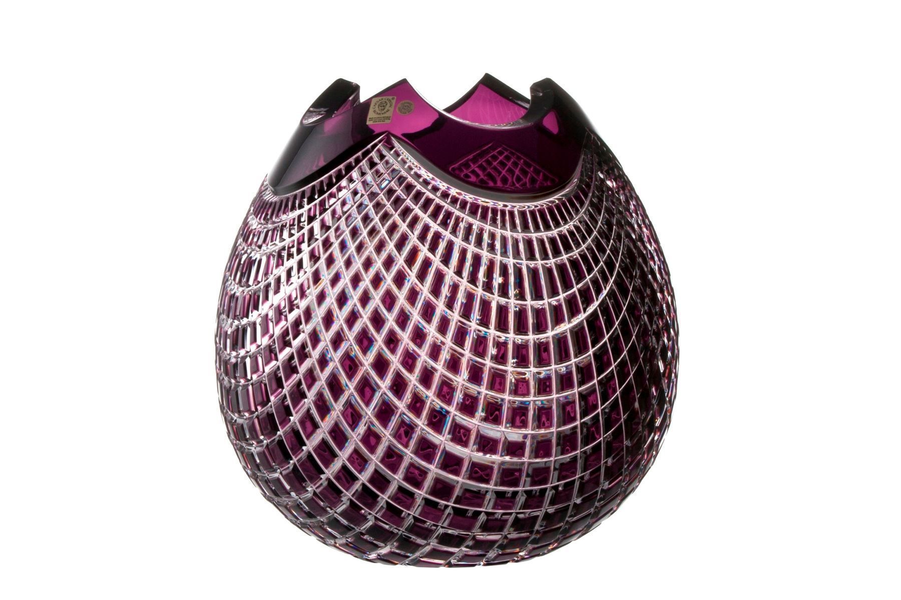 Vasen & Gefässe: Bleikristall-Vase Quadrus violett 28 cm – Neu und originalverpackt aus Glattfelden von Bohemiancrystal