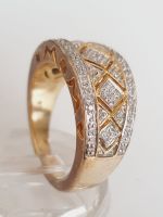 Silber Ring 925 in Gold Grösse 17.4 mm,