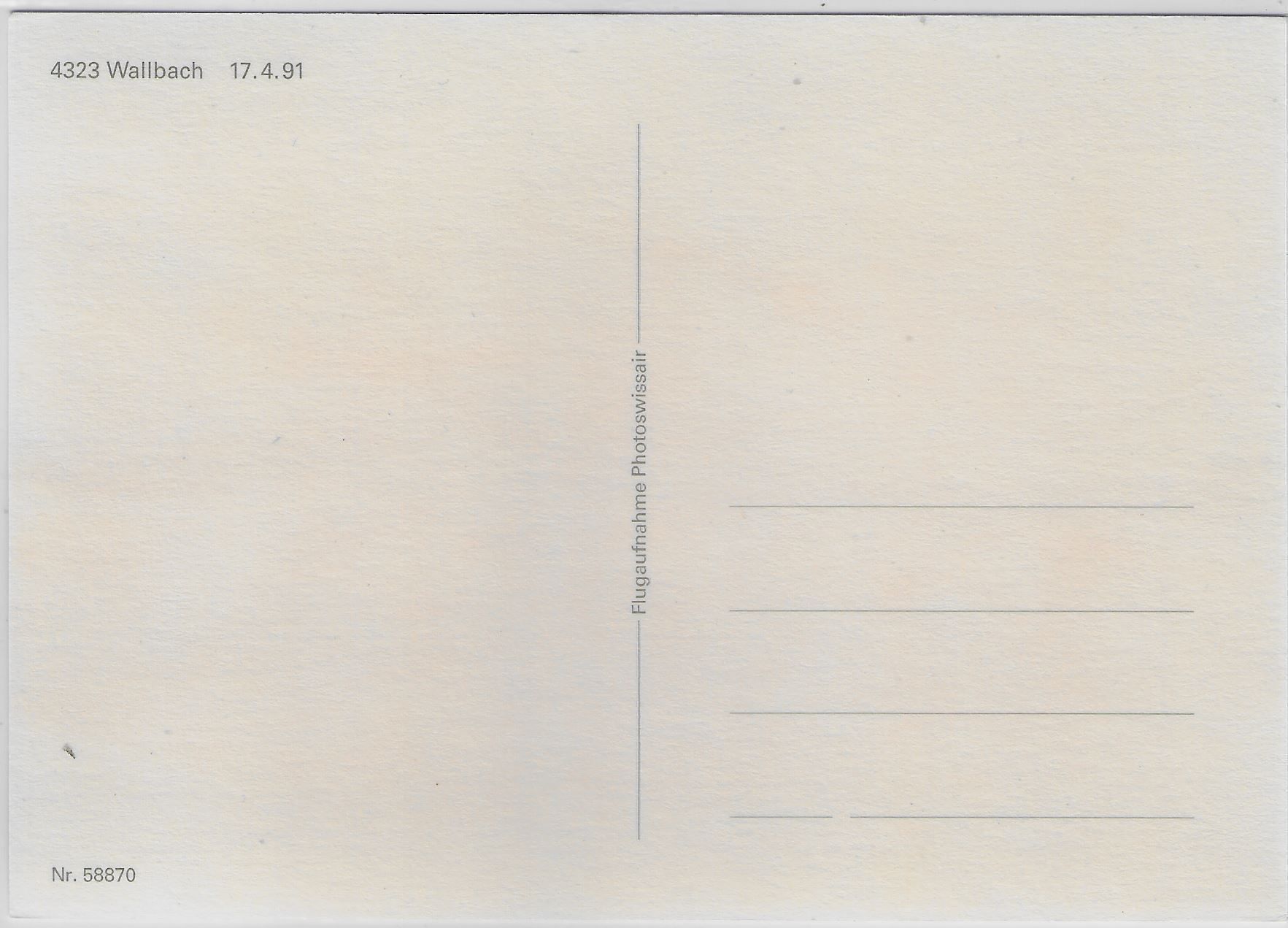 Cartoline postali: Flugaufnahme Wallbach AG – Antico da Ettingen venduto da Kartenplanet 1