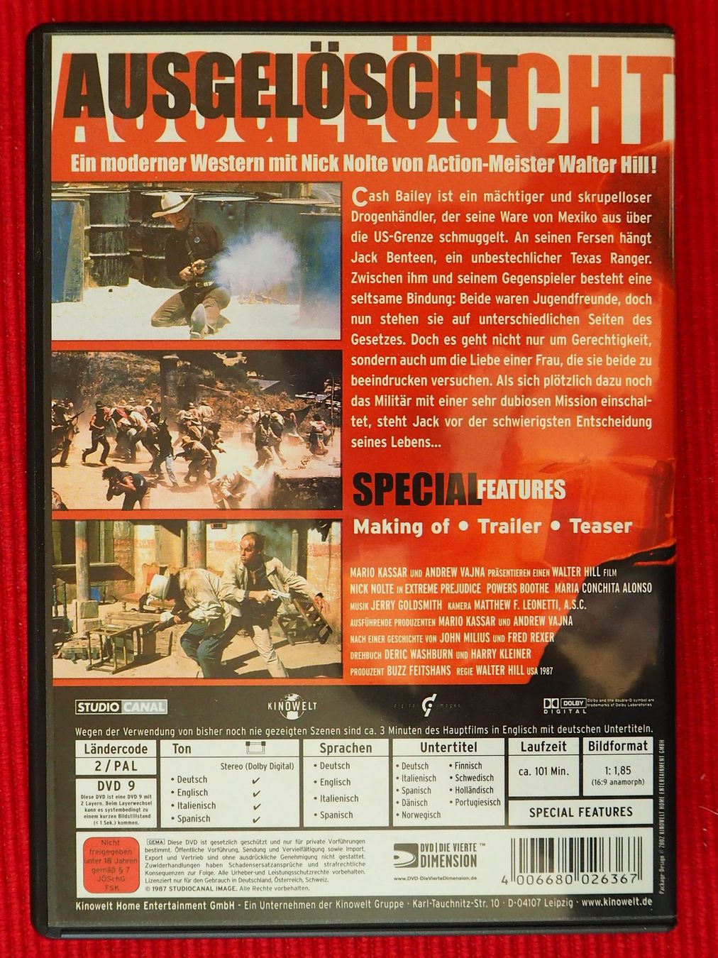 Tutti i DVDs: Ausgelöscht / Nick Nolte – Usato da Chur venduto da dluli 1