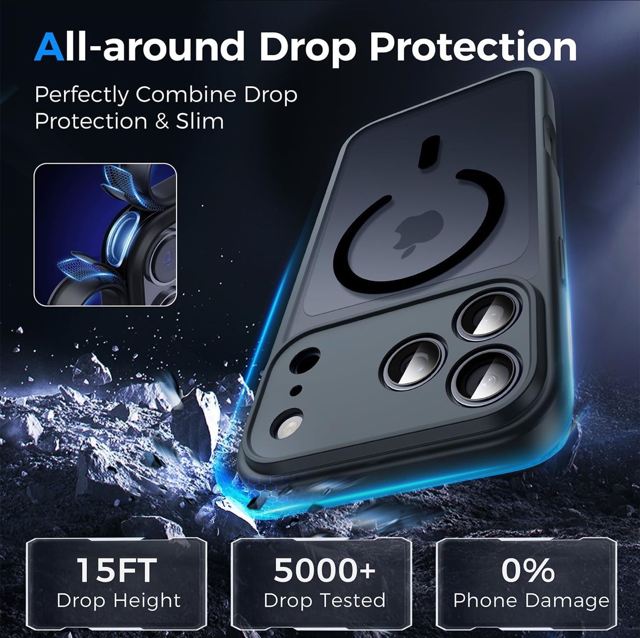 Cover & Protezioni schermo: KIT BLACK : coque iPhone 17 PRO MAX + 2 Privacy Glass – Nuovo e nell'imballaggio originale da Roche VD venduto da GOLDEN_SHOP_24H 3