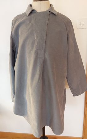 Tunika Babycord grau COS M Baumwolle