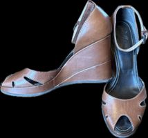 Sandales compensées Hogan cuir marron 40