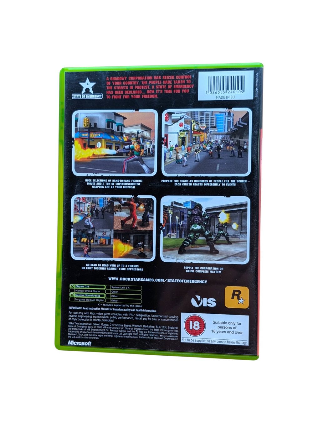 Microsoft Giochi: State of Emergency Xbox Classic – Usato da Domat/Ems venduto da IsseldorsShop 1