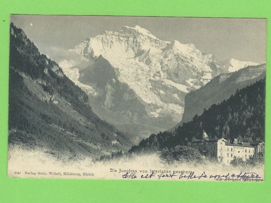 Cartoline postali: Die Jungfrau von Interlacken gesehen – Usato da Zürich venduto da t24_de