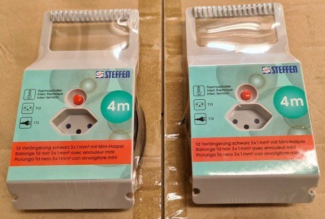 Cavi: 2 Steffen Minihaspel mit 4m Kabel schwarz – Nuovo e nell'imballaggio originale da Kehrsatz venduto da CIVOMILES