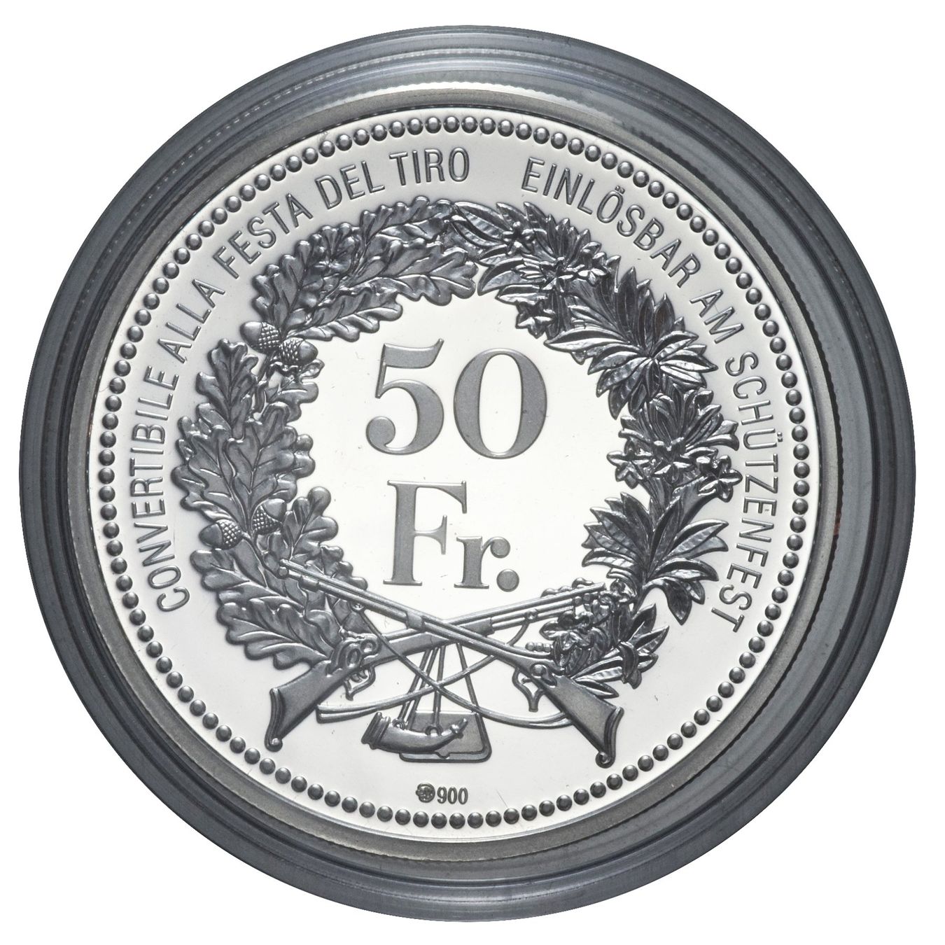 Tutti le monete: 50 Franken 2016, Tiro cantonale Ticinese / San Gottardo – Usato da Lugano venduto da Numisartes 1