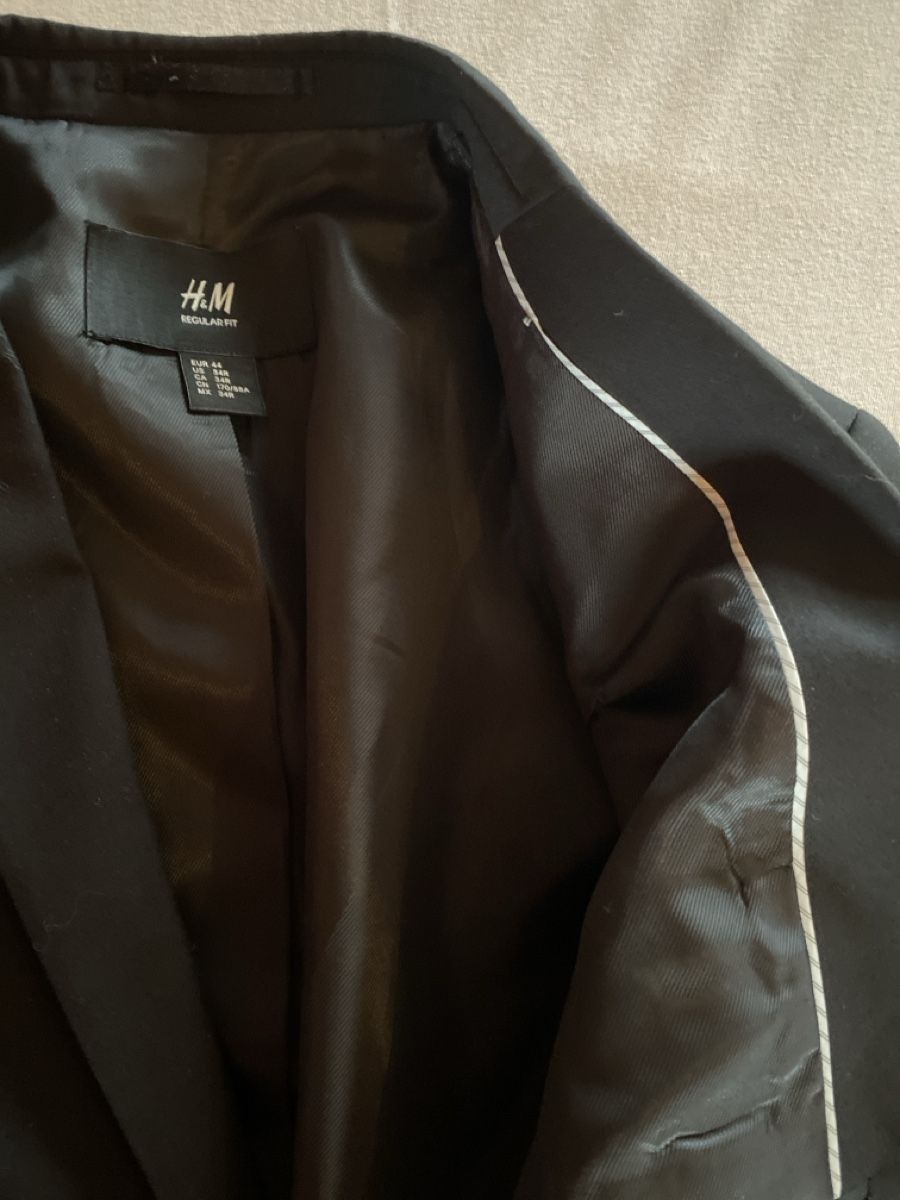 H&M Anzüge: Schwarzer Blazer H&M Gr. EUR44 ca S + Weste M – Neu (gemäss Beschreibung) aus Watt von Willis4 2