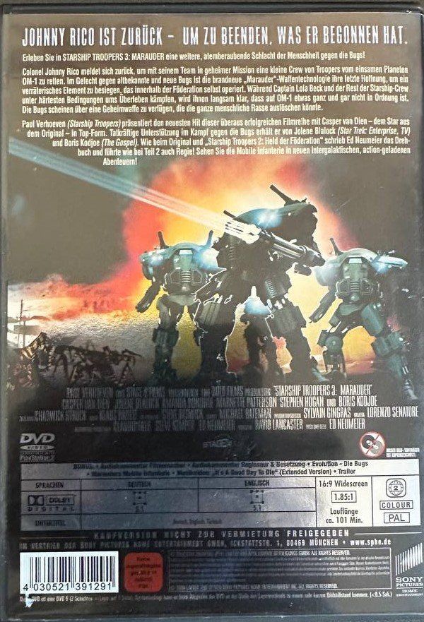 Tutti i DVDs: Starship Troopers 1-4, 4er DVD Set – Usato da Beringen venduto da Mantafisch1 4
