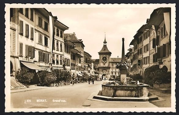 Cartoline postali: AK Morat, Grand'rue – Usato da Berlin venduto da bartko-reher