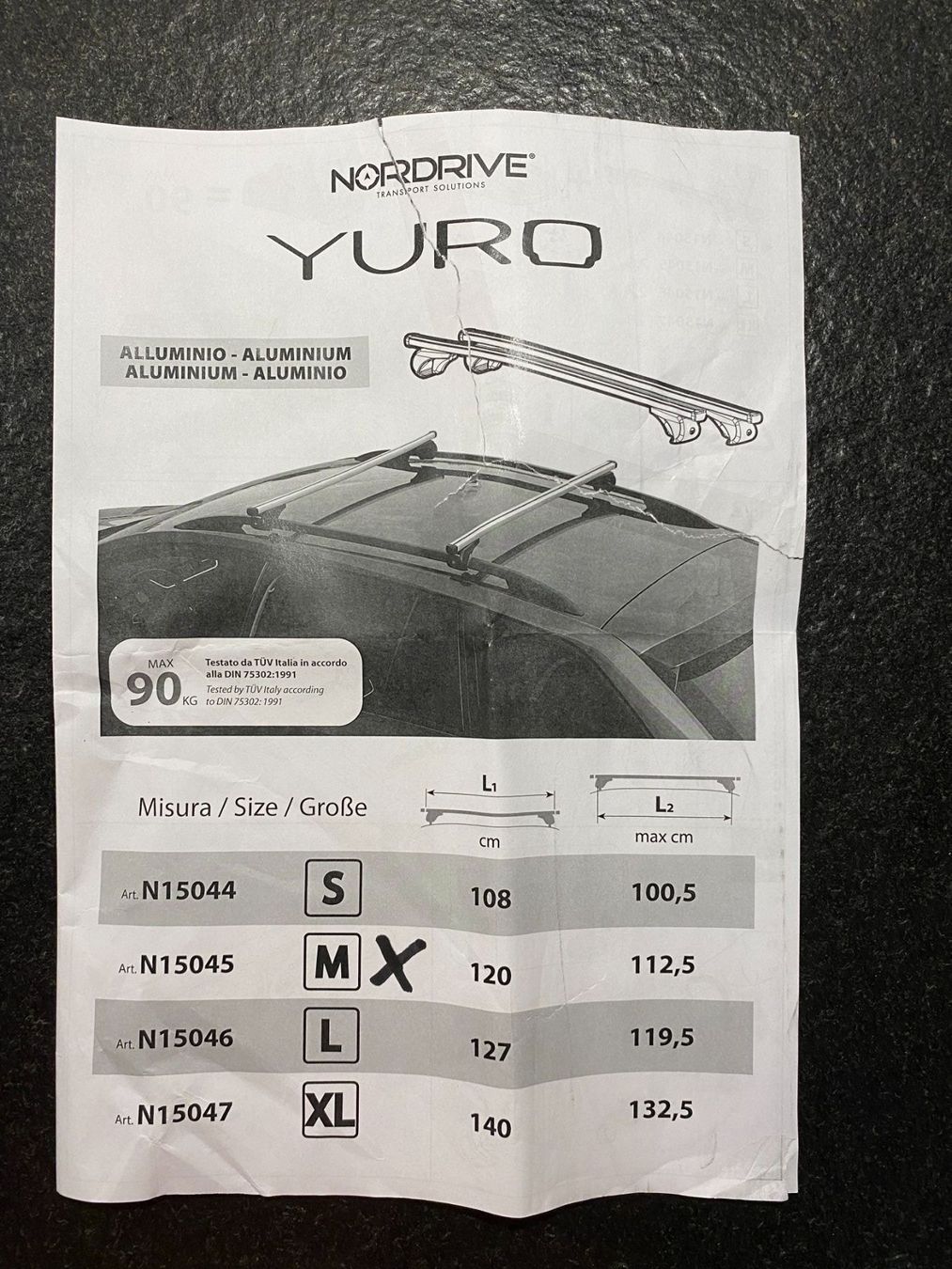 Dachträger: Dachträger Nordrive Yuro Grösse M – Neu und originalverpackt aus Mürren von Bassrene0 7