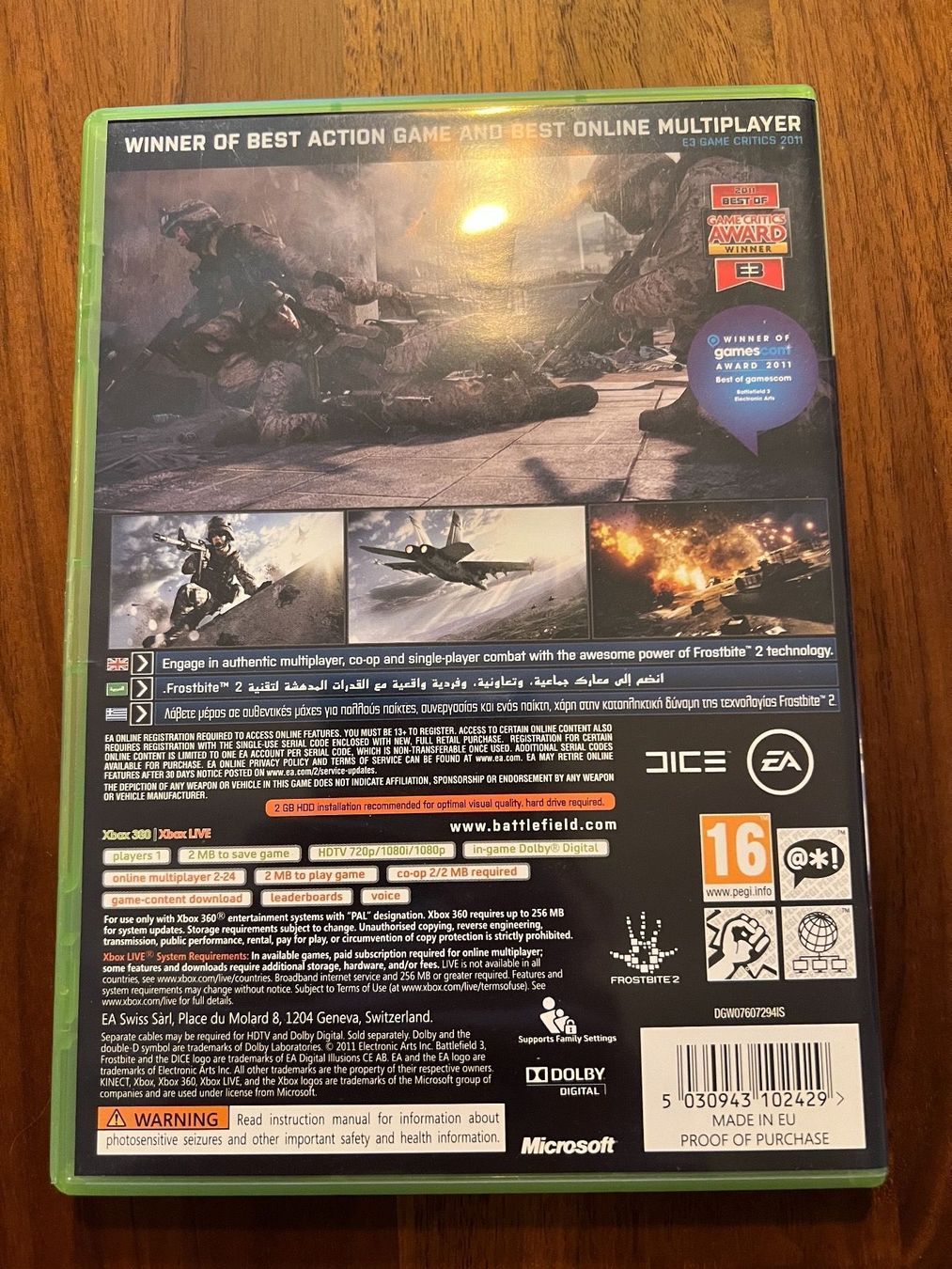 Microsoft Giochi: Battlefield 3 Xbox 360 – Usato da Dübendorf venduto da CellarSeller 1