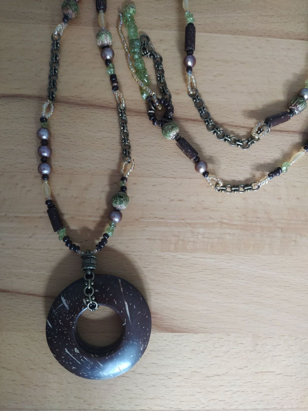 Catenine: Perlen Halskette mit Amulett von Nature, NEU – Nuovo (secondo la descrizione) da Chur venduto da Ronja777