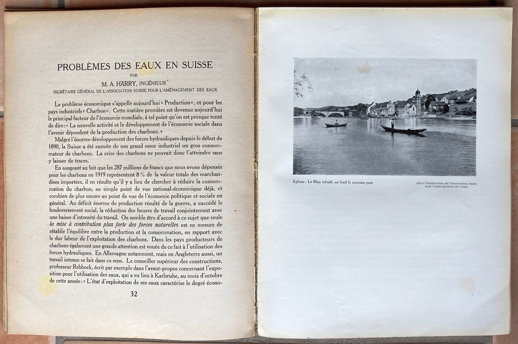 Libri: L'utilisation des eaux en Suisse. 1920 – Usato da Versoix venduto da HELVETICA_1 3