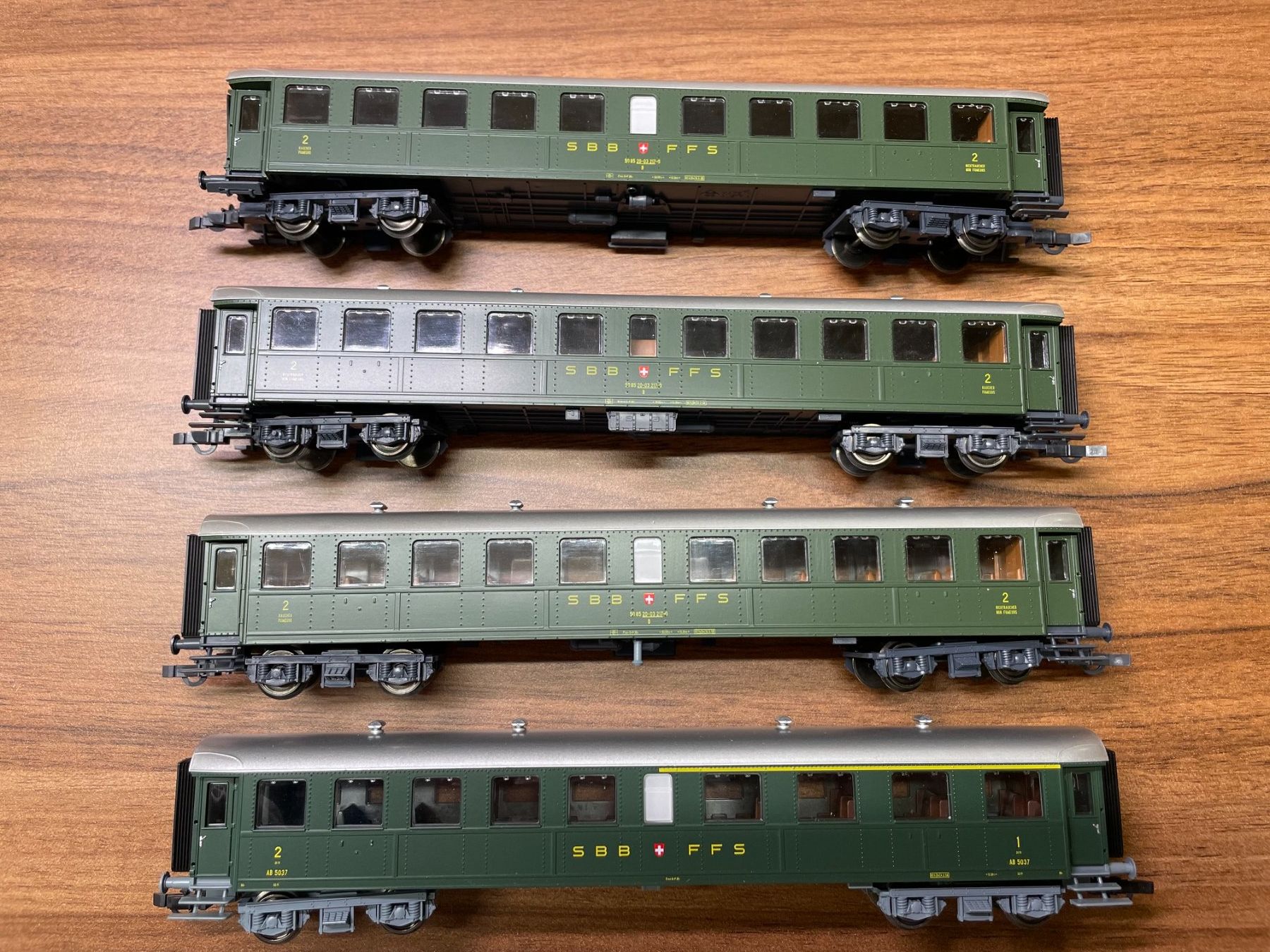 Roco Modellini di ferrovie: Roco 4x Stahlwagen der SBB in DC – Usato da Villmergen venduto da Mfritz 1
