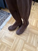 Bottes cuissardes marron talon carré taille 40 bon état